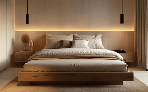 cama con luz led