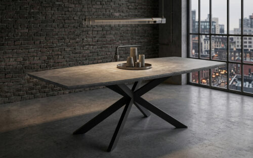 Mesa de Comedor Expandible en piedra sinterizada de 6 a 8 puestos