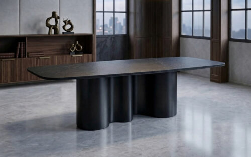 Mesa de comedor Snake con Piedra Sinterizada 6 Puestos