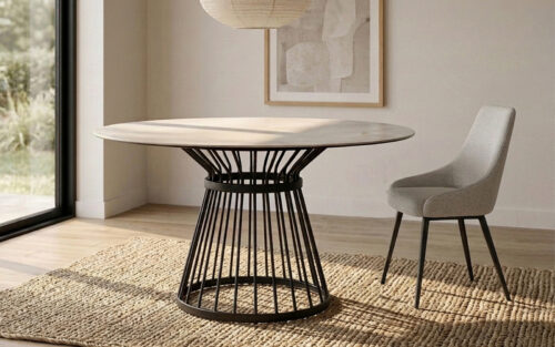 Mesa de Comedor Base Metálica de 4 - 6 puestos