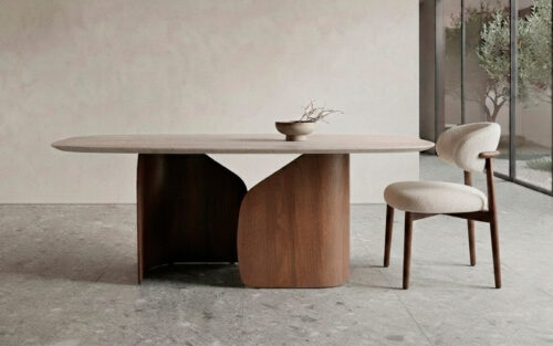 Mesa de comedor Importada en Piedra Sinterizada 6  Puestos - Próximamente