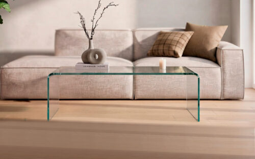 Mesa de Centro Vidrio Curvo